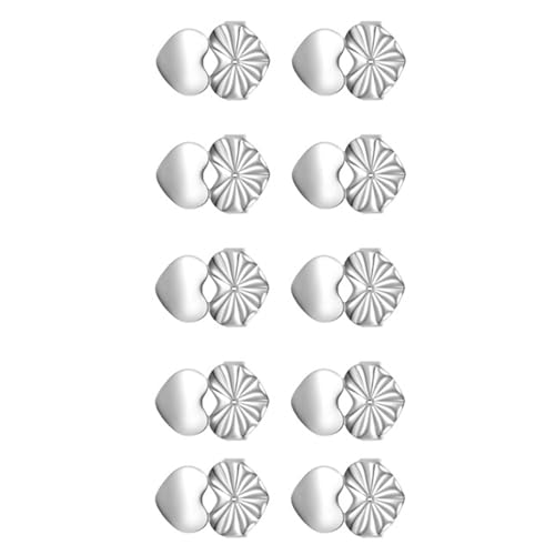 JUYAXIN 10 Stück Ohrring-Stopper-Verschlüsse für schwere Ohrringe, sichere und stilvolle Herz-Ohrring-Verschlüsse, Ohrstöpselhalter für schwere Ohrringe von JUYAXIN