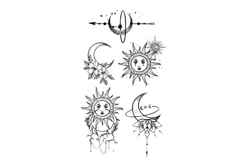 Astronaut Temporäres Tattoo, Mond-Tattoo, Mädchen-Tattoo, Galaxy-Tattoo, Kleine Tattoos, Sommer-Tattoo, Universum-Tattoo von JUZIgift