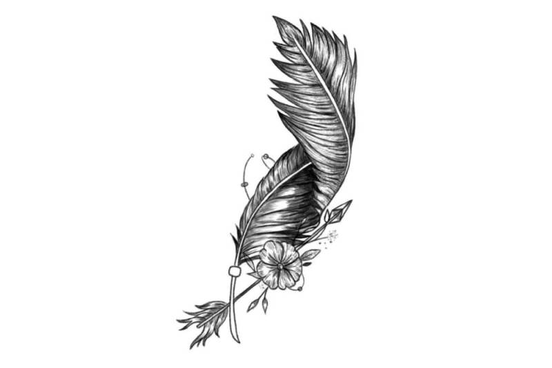 Feder Temporäre Tattoo, Tattoo| Schwarze Federn Tattoos | Festival Tattoo Sommer Tattoo-Design, Tattoo-Ideen, Tattoo-Blitz von JUZIgift