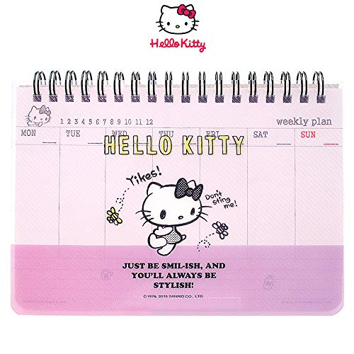 Sanrio Hello Kitty Wochenplaner/Notizblock/Planer, PP-Cover, 4 Designs, Violett, 1 Stück von JVPEN WRITING INSTRUMENT