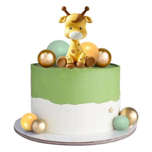 16 Stück Giraffe Kuchen Dekoration, Giraffen Kuchen cake Topper,Giraffe Kuchen Dekoration Kugel,Giraffe Grün Kuchen Dekoration,Giraffe Baby Dusche Kuchen Dekoration Für baby Party von JXADVOK