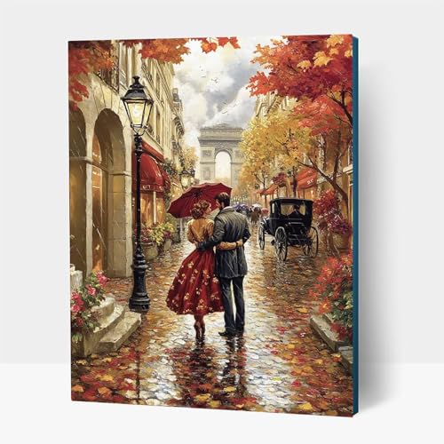 5D Diamond Painting Erwachsene, Diamant Malen Nach Zahlen Paris mit Diamond Painting Zubehör Set Paar, Vollbohrer leinwand Malen, Diamant Cross Stitch Bastelset Erwachsene 100 x 135 cm JXL1-1240 von JXLEULIN