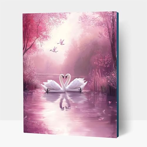 5D Diamond Painting Erwachsene, Diamant Malen Nach Zahlen Schwan mit Diamond Painting Zubehör Set Landschaft, Vollbohrer leinwand Malen, Diamant Cross Stitch Bastelset Erwachsene 60x80 cm JXL1-23506 5D Diamond Painting Erwachsene, Diamant Malen Nach Zahlen Schwan mit Diamond Painting Zubehör Set Landschaft, Vollbohrer leinwand Malen, Diamant Cross Stitch Bastelset Erwachsene 60x80 cm JXL1-23506 von JXLEULIN