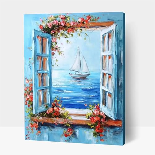 5D Diamond Painting Erwachsene, Diamant Malen Nach Zahlen Segelboot mit Diamond Painting Zubehör Set Landschaft, Vollbohrer leinwand Malen, Diamant Cross Stitch Bastelset Erwachsene 35x50cm JXL1-19143 5D Diamond Painting Erwachsene, Diamant Malen Nach Zahlen Segelboot mit Diamond Painting Zubehör Set Landschaft, Vollbohrer leinwand Malen, Diamant Cross Stitch Bastelset Erwachsene 35x50cm JXL1-19143 von JXLEULIN