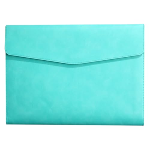 Leder Aktenordner Large Capacity A4 Leather File Pouch Business Office Folder(Grün) von JXXUIRUIEEN