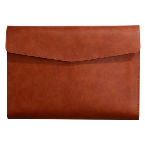 Leder Aktenordner Large Capacity A4 Leather File Pouch Business Office Folder(Yellowish Brown) von JXXUIRUIEEN