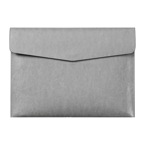 Leder Aktenordner PU Leather A4 Data File Bag Business Office PU Leather File Bag(Grey) von JXXUIRUIEEN