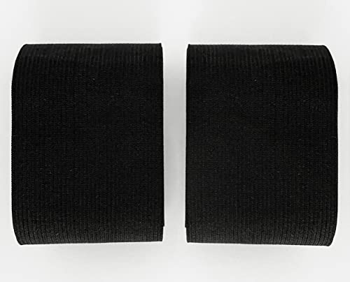 1 m, 2 Stück, schwarz, 40 mm, elastisches Band, flach, für Bastelarbeiten, Kleidung, elastisches Band, flache Nähstoffe, Bänder zum Nähen (332, 40 mm x 01 m) von JYC CREATIVE