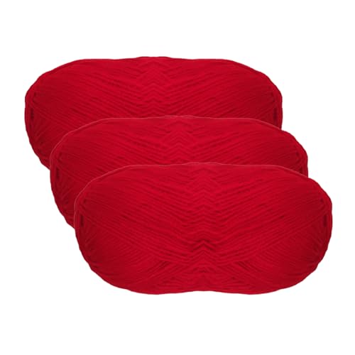 JYC CREATIVE Wolle (100 g - 365 Meter), Acrylwolle, Strickwolle, Rot von JYC CREATIVE