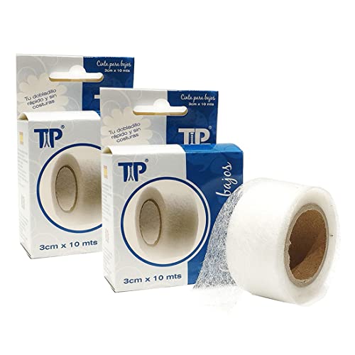 JYC CREATIVE 2 x Hemming Tape Web, Saumband Zum Aufbügeln, ohne Nähen-Klebeband, perfekt zum Kleben und Basteln, Weiß, (3cmX10m/2 Einheiten) von JYC CREATIVE