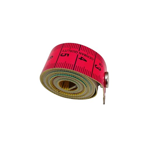 Maßband, 1,5 m, doppelseitiges Nähmaß, mit Zentimetern und Zoll, Meterware zum Messen von Stoffen, Körper, Möbel, flexibler Meter (1, Rot, 150 cm) von JYC CREATIVE