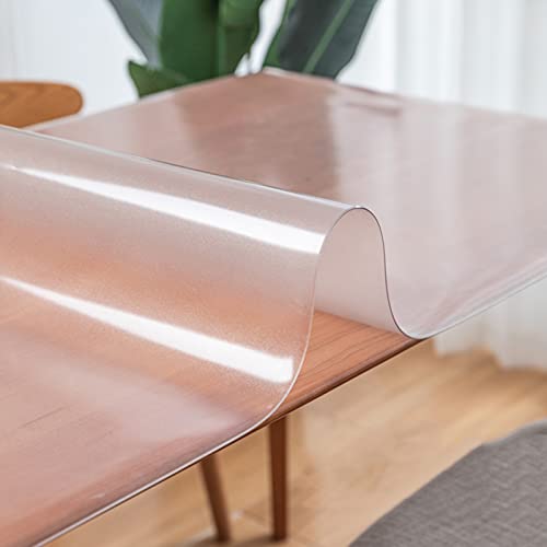 JYFZYTLL Transparente matte Tischdecke für Schreibtisch oder Tisch, weiche Glastischabdeckung, 1,5 mm dick, keine Blasen, schmutzabweisend, rechteckig/quadratisch, verschiedene Größen von JYFZYTLL