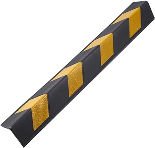 JYHHGDS Garagenwandschutz, Wand-Eckschutz für Parkhäuser, 0,6 cm Dicke Säule, reflektierender Garagenwand-Eckschutz für Parkhäuser (schwarz, 16 Stück) von JYHHGDS