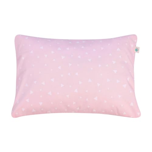 JYOKO Kids Kissen für Kleinkinder, Kissen mit waschbarem Bezug, Bezug aus 100% Baumwolle, 32 x 20 cm (Pink Sparkles) von JYOKO