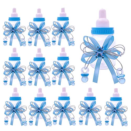 JZK 24 x Blau Geschenkbox Gastgeschenk Süßigkeiten Schachtel für Baby Junge Geburtstag Taufe Neugeborenen Babyparty Baby Shower Kinder Party von JZK