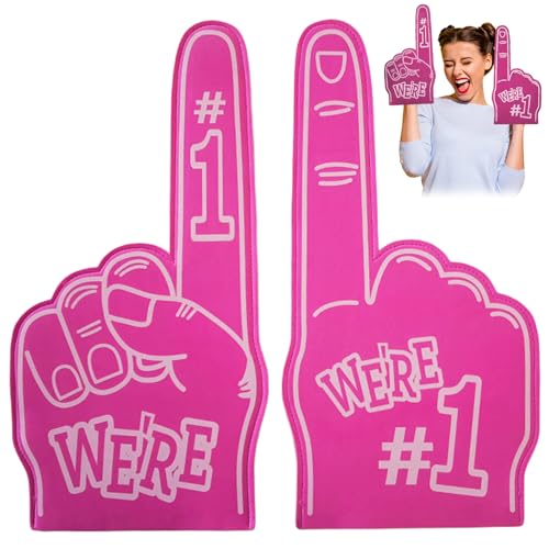 JZLEJC Schaumfinger, 2pcs Giant Foam Finger, 18 Zoll Schaumhände, universeller Cheerleaderschaum Fingerzeiger für Sportveranstaltungen Spiele Style 3 von JZLEJC