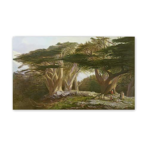 Berühmte Leinwand Wandkunst Edward Lear Ölgemälde Reproduktion auf Leinwand(Die Zedern des Libanon, 1861)Poster und Drucke Klassische Landschaft Bilder 90x145 cm(35x57in), rahmenlos von JZSDGB