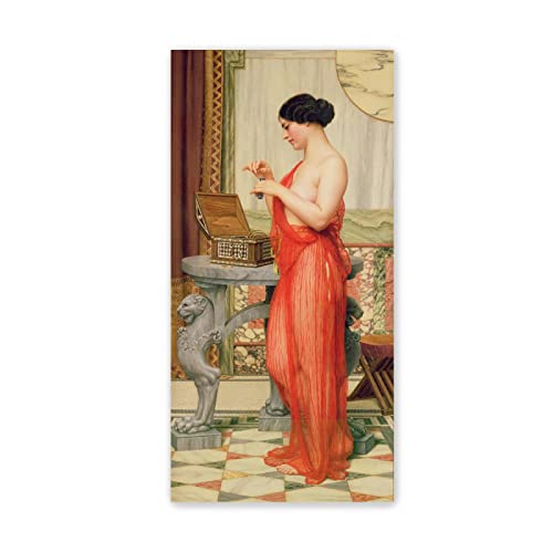 Berühmte Leinwand Wandkunst John William Godward Ölgemälde Reproduktion auf Leinwand(The New Perfume, 1914)Poster und Drucke Klassische Porträt Bilder 20x40 cm(8x16in), rahmenlos von JZSDGB