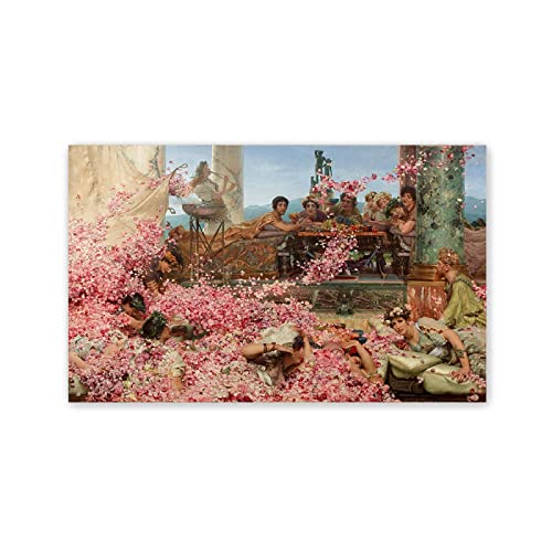 Berühmte Leinwand Wandkunst Lawrence Alma Tadema Ölgemälde Reproduktion auf Leinwand(Die Rosen von Heliogabalus)Poster und Drucke Klassische Landschaft Bilder 90x160(35x63in)rahmenlos von JZSDGB