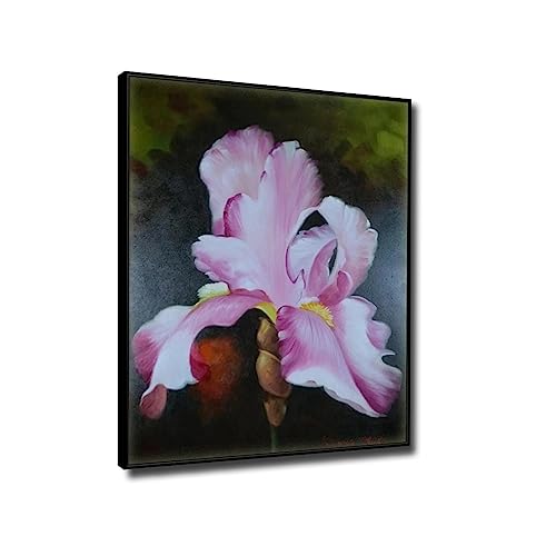 JZSDGB Leinwandbilder-Georgia O'Keeffe(Ohne Titel)-Ölgemälde auf Leinwand-Berühmte Kunstdrucke-Poster und Druck klassisch Leinwand Wandkunst Bilder 30x42cm(12x17in) Schwarzer Rahmen von JZSDGB