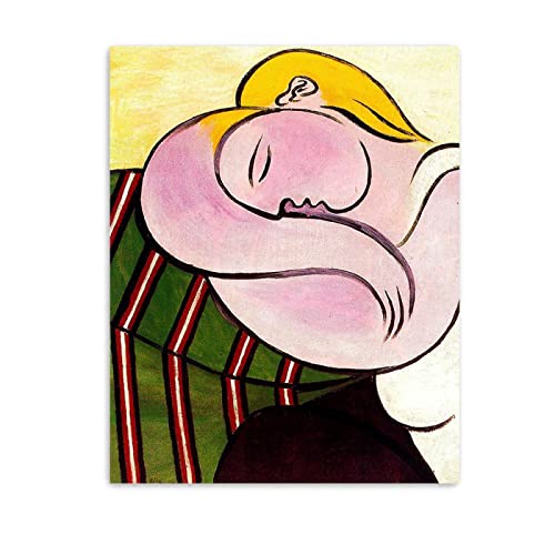 JZSDGB Picasso Bilder auf Leinwand-Abstrakt Berühmte Leinwand Wandkunst Gemälde Reproduktionen Picasso Poster und Drucke-Picasso kunstdruck-1931, Frau mit gelben Haaren 20x25cm(8x10in) Rahmenlos von JZSDGB