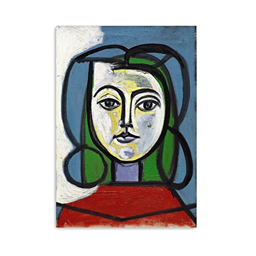 JZSDGB Picasso Bilder auf Leinwand-Abstrakt Berühmte Leinwand Wandkunst Gemälde Reproduktionen Picasso Poster und Drucke-Picasso kunstdruck-Dora Maar 90x135(35x53in) Rahmenlos von JZSDGB