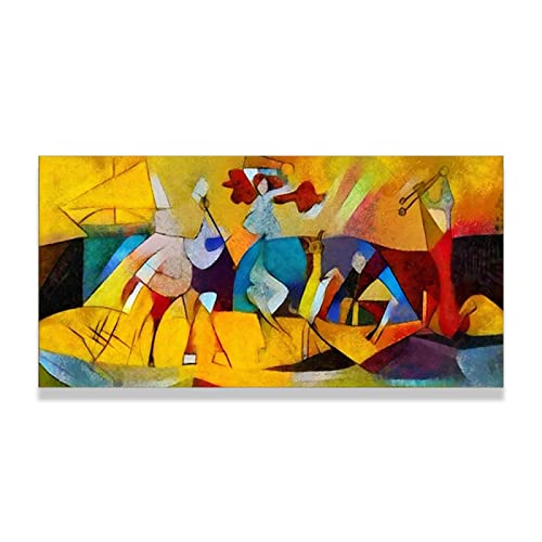 Pablo PicassoKunstdruck Ölgemälde Reproduktions Druck auf Leinwand. Leinwand Wandkunst Bild für Wohnkultur(Moderne Zusammenfassung)40x80cm(16x31in)Rahmen von JZSDGB