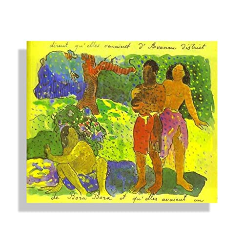 Rahmen-Druck auf Leinwand BerüHmte Gemälde Paul Gauguin„Die Boten von Oro“Impressionistische Landschaft Ölgemälde auf Leinwand Poster und Drucke Wandbild 20x24cm(8x9in)Rahmene von JZSDGB