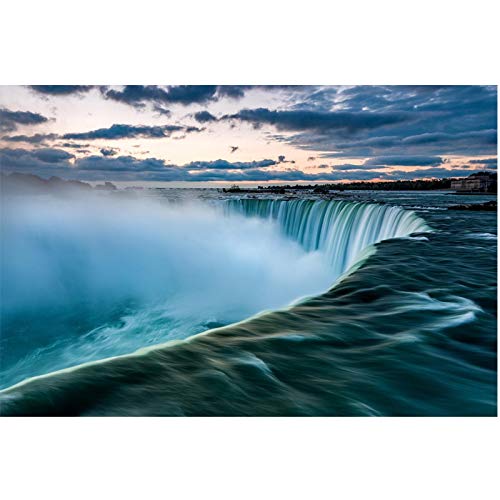 Wasserfälle Niagara Wasserfall Bild auf Leinwand, Natur Poster und Landschaftsdrucke, moderne Bilder, Panoramabild, Druck auf Leinwand, abstrakte Kunst Malerei für die Dekoration 40x60 cm (16x24 in) von JZSDGB