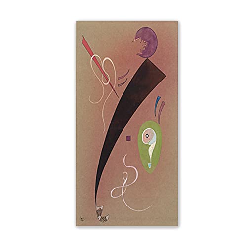 Wassily Kandinsky Leinwand Bild-Abstrakte Kunst Kunstdruck auf Leinwand-Berühmter Gemälde Druck auf Leinwand-'Ohne Titel,1941Wandkunst Leinwand Malerei Poster 40x80cm(16x31in) Rahmenlos von JZSDGB