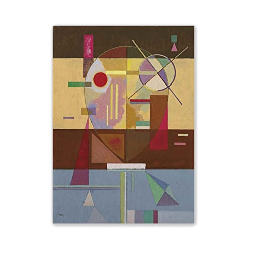 Wassily Kandinsky Leinwand Bild-Abstrakte Kunst Kunstdruck auf Leinwand-Berühmter Gemälde Druck auf Leinwand-'Zersetzte SpannungWandkunst Leinwand Malerei Poster 70x105cm(28x41in) Rahmenlos von JZSDGB