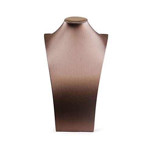 JZWCHQ Schmucktürme Leder Halskette Anhänger Kette Schmuck Büste Display Halter Ständer Schmuckhalter für Halsketten, Armbänder, Figurenständer Schmuckschatullen (Farbe: Silber, Größe: 29,5 cm) von JZWCHQ