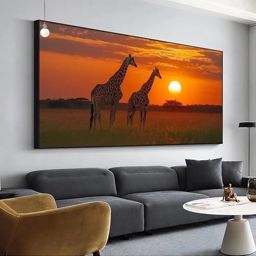 Diamant Painting Giraffe Diamond Painting Tier Bilder, Diamond Painting Set für Erwachsene Kinder, 5D Diamant Painting Groß 30x60cm DIY Full Drill Diamant Malerei Kits, für Haus Wanddeko Y-27 von Jaalinng