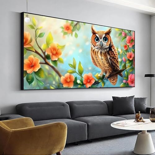 Diamant Painting Niedlich Diamond Painting Vogel Bilder, Diamond Painting Set für Erwachsene Kinder, 5D Diamant Painting Groß 70x140cm DIY Full Drill Diamant Malerei Kits, für Haus Wanddeko Y-43 von Jaalinng