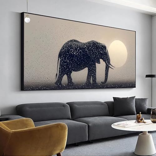 Diamant Painting Tier Diamond Painting Elefant Bilder, Diamond Painting Set für Erwachsene Kinder, 5D Diamant Painting Groß 50x100cm DIY Full Drill Diamant Malerei Kits, für Haus Wanddeko Y-808 von Jaalinng