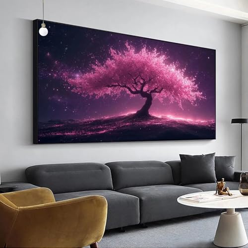 Diamond Painting Sternenhimmel Diamant Painting Set für Erwachsene Kinder,5D Diamond Painting Baum Bilder,Full Drill Eckige Steine Diamant Malerei 100x200cm DIY Diamant Kunst Kits,Home Wand Décor Y-33 von Jaalinng