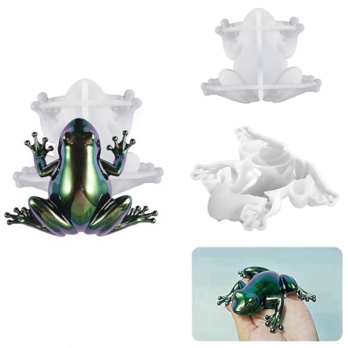 Silikon-Froschform für Epoxidharz, Frosch-Harz-Form mit realistischer Froschform, DIY Ihre eigene Froschdekoration (Frosch) von Jaccos