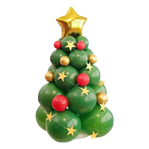 Jacekee Weihnachtsballon-Säulen-Ständer-Set | Weihnachts-Aufblasset,Tragbares Weihnachts-Latexballon-Werkzeugset für Einkaufszentren, Innenhöfe, von Jacekee