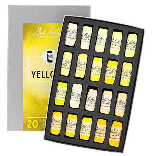 Jack Richeson Hand gerollt Weiche Pastellkreiden Farbe Wert Gelbtönen, 20-teiliges Set von Jack Richeson