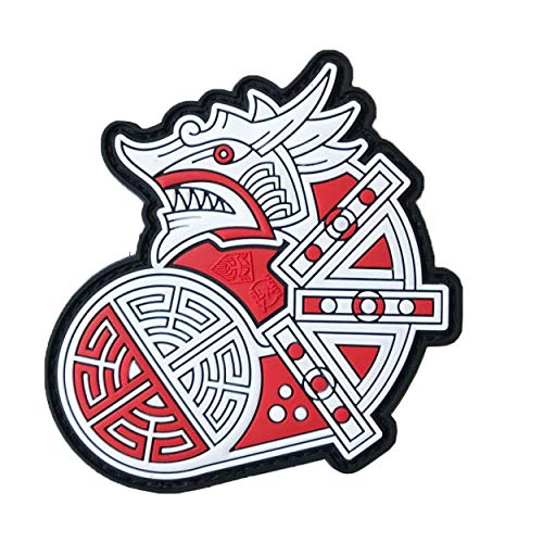 Jackets To Go JTG Viking Dragon Ship Head 3D PVC Patch Aufnäher Abzeichen - fullcolor von Jackets To Go