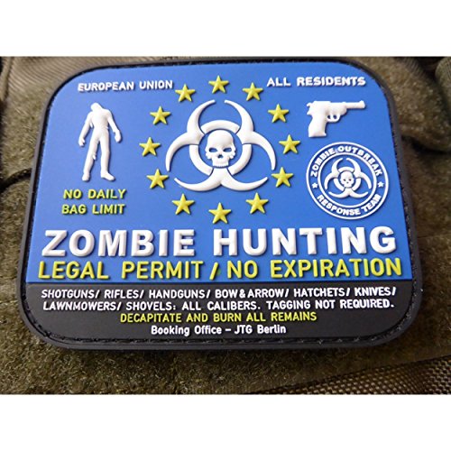 Jackets To Go JTG Zombie Hunting Patch / 3D Rubber Patch von Jackets To Go