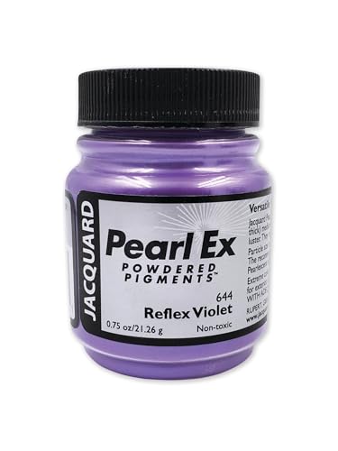 Jacquard Pearl Ex Pigmentpulver, 21,3 g, Reflex Violet – loses Glimmerpulver für Epoxidharz, Wasserfarben, Kalligraphie-Tinte und Ton – Epoxid-Pigmentpulver – Epoxidharzfarbe von Jacquard