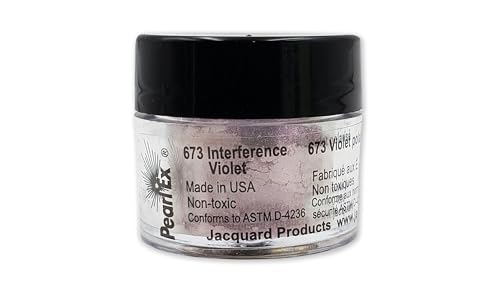 Jacquard Pearl Ex Pigmentpulver, 3 g, Interferenzviolett, Loses Glimmerpulver für Epoxidharz, Wasserfarben, Kalligraphie-Tinte und Ton, Epoxid-Pigmentpulver, Epoxidharzfarbe von Jacquard