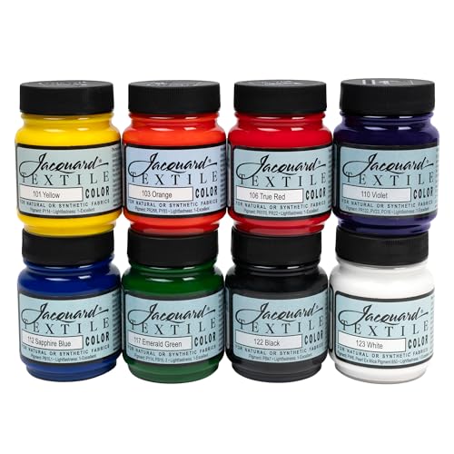 Jacquard Products Stoffmalfarbe, 64 ml, primäre und sekundäre Farben, Acryl, Mehrfarbig von Jacquard