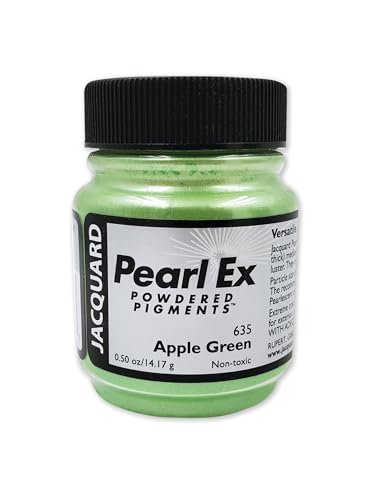 Pearl-Ex Pigment by Jacquard, Creates Metallic or Pearlescent Effect, .5 Ounce Jar, Apple Green von Jacquard