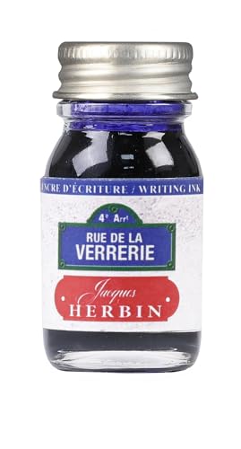 Herbin 11817T - Kalligraphie- Schreibtinte, Les couleurs de Paris, Flakon 10ml, Dunkelblau, 1 Stück von Jacques Herbin