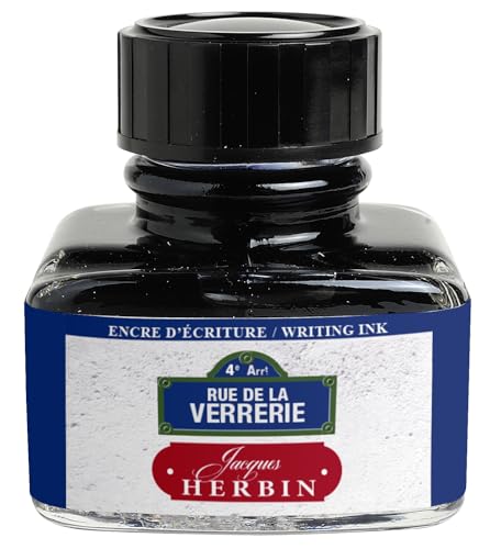 Herbin 13817T - Kalligraphie- Schreibtinte, Les couleurs de Paris, Flakon 30ml, Dunkelblau, 1 Stück von Jacques Herbin