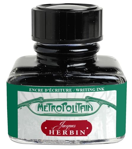 Herbin 13835T - Kalligraphie- Schreibtinte, Les couleurs de Paris, Flakon 30ml, Dunkelgrün, 1 Stück von Jacques Herbin