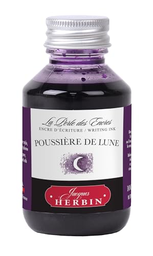 Jacques Herbin 17048T – Tintenflasche zum Beschriften 100 ml – Füllfederhalter, Tintenroller – Mondstaub von Jacques Herbin