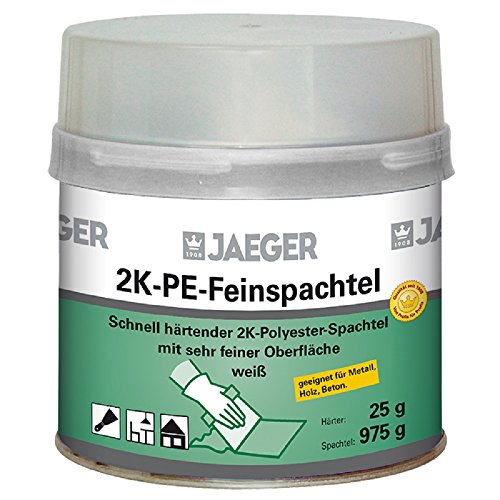 Jaeger Feinspachtel, 2-Komponenten Polyesterspachtel, weiss 1000g von Jaeger